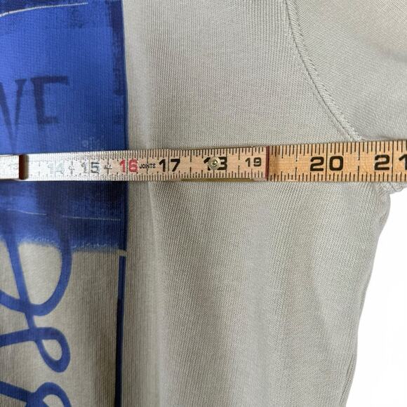 LOEWE Men’s Graphic Logo Sweatshirt Beige Blue Size L - Picture 4 of 8